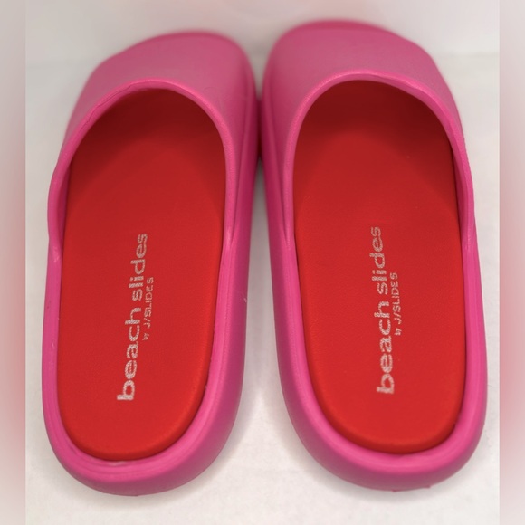 BEACH SLIDES by J/Slides SQUISH SANDAL FUCHSIA/RED EVA - size EU 40-41 - Picture 4 of 5
